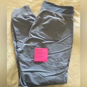 FIGS Vapor Blue Space Dye Zamora Jogger Scrub Pants